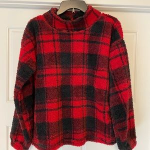 Buffalo Plaid Fleece by Maurice’s.